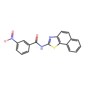 N-benzo[g][1,3]benzothiazol-2-yl-3-nitrobenzamide structure