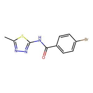 4-bromo-N-(5-methyl-1,3,4-thiadiazol-2-yl)benzamide structure