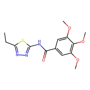 N-(5-ethyl-1,3,4-thiadiazol-2-yl)-3,4,5-trimethoxybenzamide structure