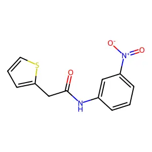 N-(3-nitrophenyl)-2-(2-thienyl)acetamide structure