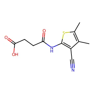 4-((3-Cyano-4,5-dimethylthiophen-2-yl)amino)-4-oxobutanoic acid structure