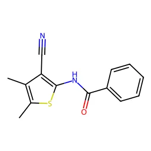 N-(3-氰基-4,5-二甲基噻吩-2-基)苯甲酰胺 structure