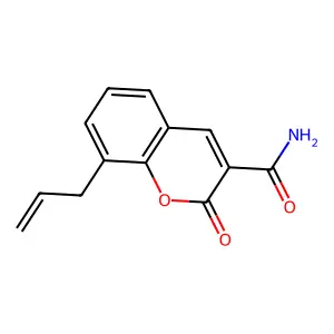2-Oxo-8-prop-2-enylchromene-3-carboxamide structure