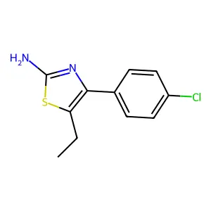 4-(4-Chlorophenyl)-5-ethyl-1,3-thiazol-2-amine structure
