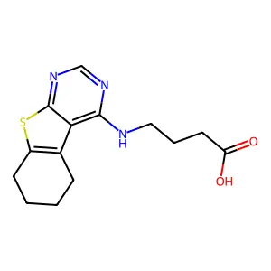 4-(5,6,7,8-Tetrahydro-benzo[4,5]thieno[2,3-d]-pyrimidin-4-ylamino)-butyric acid structure