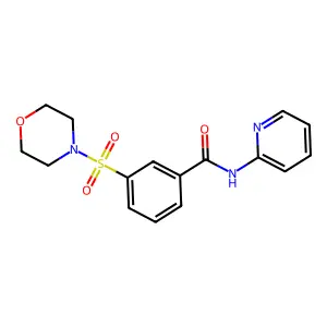 3-(morpholinosulfonyl)-N-(pyridin-2-yl)benzamide structure