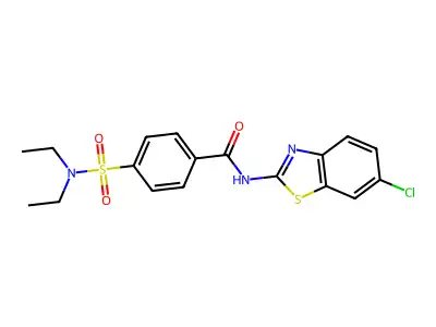 N-(6-chloro-1,3-benzothiazol-2-yl)-4-(diethylsulfamoyl)benzamide structure