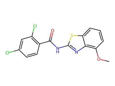 2,4-dichloro-N-(4-methoxy-1,3-benzothiazol-2-yl)benzamide structure
