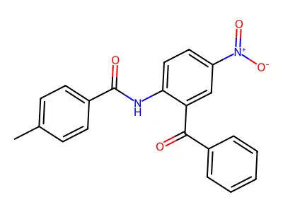 N-(2-benzoyl-4-nitrophenyl)-4-methylbenzamide structure