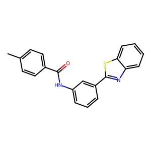 N-[3-(1,3-benzothiazol-2-yl)phenyl]-4-methylbenzamide structure