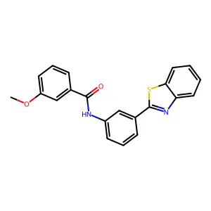 N-[3-(1,3-benzothiazol-2-yl)phenyl]-3-methoxybenzamide structure