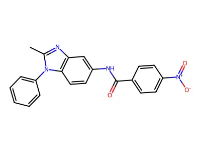 N-(2-methyl-1-phenyl-1H-benzo[d]imidazol-5-yl)-4-nitrobenzamide structure