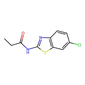 N-(6-chloro-1,3-benzothiazol-2-yl)propanamide structure