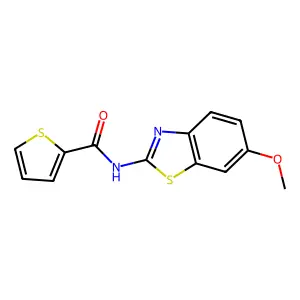 N-(6-methoxy-1,3-benzothiazol-2-yl)thiophene-2-carboxamide structure