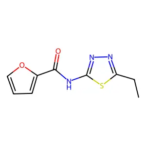N-(5-ethyl-1,3,4-thiadiazol-2-yl)furan-2-carboxamide structure