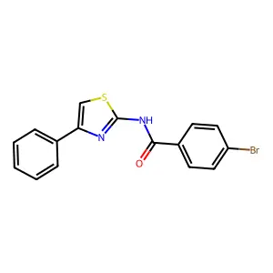 4-bromo-N-(4-phenyl-1,3-thiazol-2-yl)benzamide structure