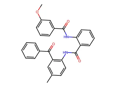 N-(2-benzoyl-4-methylphenyl)-2-(3-methoxybenzamido)benzamide structure