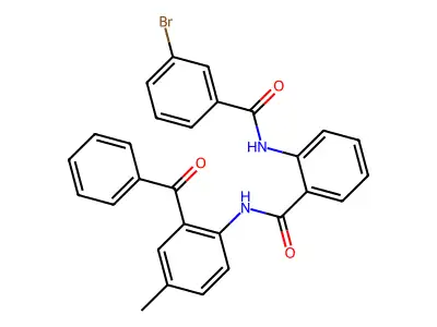 N-(2-benzoyl-4-methylphenyl)-2-(3-bromobenzamido)benzamide structure