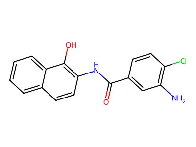 3-amino-4-chloro-N-(1-hydroxynaphthalen-2-yl)benzamide structure