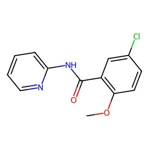 5-chloro-2-methoxy-N-(pyridin-2-yl)benzamide structure