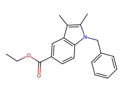ethyl 1-benzyl-2,3-dimethyl-1H-indole-5-carboxylate structure