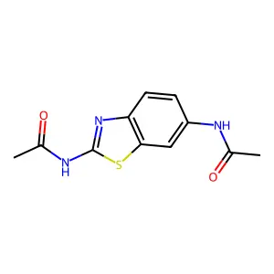 N-(2-乙酰氨基-1,3-苯并噻唑-6-基)乙酰胺 structure