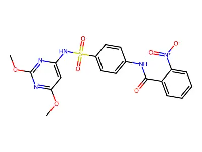 N-{4-[(2,6-Dimethoxypyrimidin-4-YL)sulfamoyl]phenyl}-2-nitrobenzamide structure