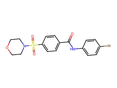 N-(4-bromophenyl)-4-(morpholinosulfonyl)benzamide structure