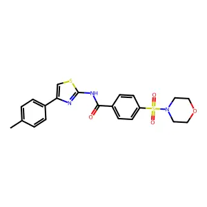 4-(morpholinosulfonyl)-N-(4-(p-tolyl)thiazol-2-yl)benzamide structure