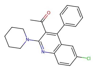 1-(6-Chloro-4-phenyl-2-(piperidin-1-yl)quinolin-3-yl)ethanone structure