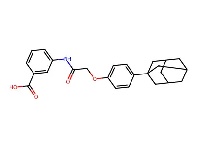 3-[2-(4-Adamantan-1-yl-phenoxy)-acetylamino]-benzoic acid structure