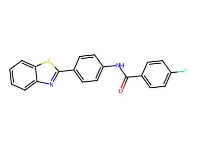 N-[4-(1,3-benzothiazol-2-yl)phenyl]-4-fluorobenzamide structure