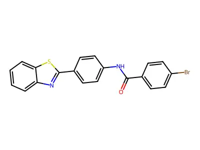 N-[4-(1,3-benzothiazol-2-yl)phenyl]-4-bromobenzamide structure