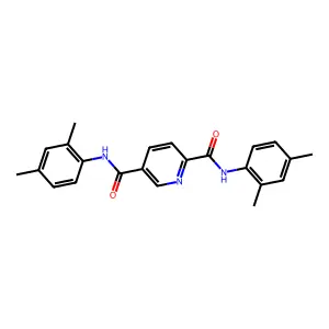 2-N,5-N-bis(2,4-dimethylphenyl)pyridine-2,5-dicarboxamide structure