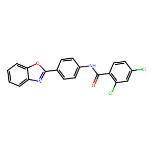 N-[4-(1,3-benzoxazol-2-yl)phenyl]-2,4-dichlorobenzamide structure