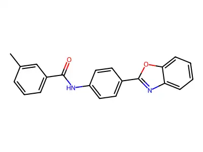 N-[4-(1,3-benzoxazol-2-yl)phenyl]-3-methylbenzamide structure