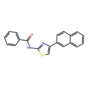 N-[4-(naphthalen-2-yl)-1,3-thiazol-2-yl]benzamide structure
