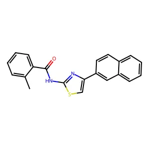 Benzamide, 2-methyl-N-[4-(2-naphthyl)-2-thiazolyl]- structure