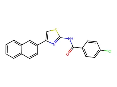 4-chloro-N-(4-(naphthalen-2-yl)thiazol-2-yl)benzamide structure