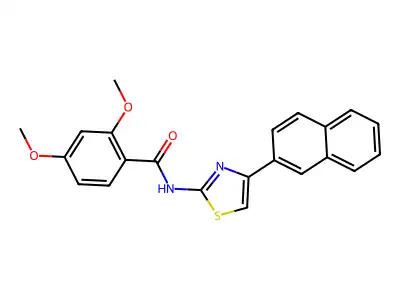 2,4-dimethoxy-N-(4-(naphthalen-2-yl)thiazol-2-yl)benzamide structure
