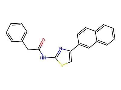 N-(4-(naphthalen-2-yl)thiazol-2-yl)-2-phenylacetamide structure