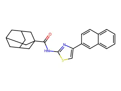 N-(4-naphthalen-2-yl-1,3-thiazol-2-yl)adamantane-1-carboxamide structure