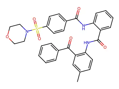 N-(2-benzoyl-4-methylphenyl)-2-(4-(morpholinosulfonyl)benzamido)benzamide structure
