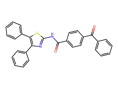 4-benzoyl-N-(4,5-diphenyl-1,3-thiazol-2-yl)benzamide structure