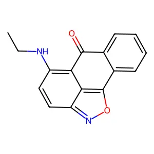 5-Ethylamino-anthra[1,9-cd]isoxazol-6-one structure