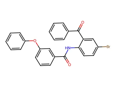 N-(2-benzoyl-4-bromophenyl)-3-phenoxybenzamide structure