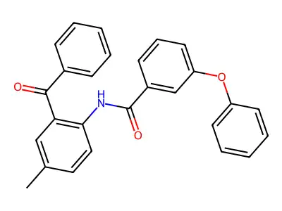 N-(2-benzoyl-4-methylphenyl)-3-phenoxybenzamide structure