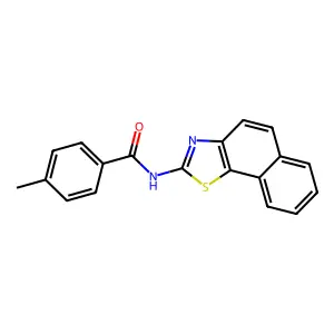 N-benzo[g][1,3]benzothiazol-2-yl-4-methylbenzamide structure
