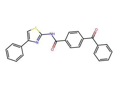 4-benzoyl-N-(4-phenyl-1,3-thiazol-2-yl)benzamide structure