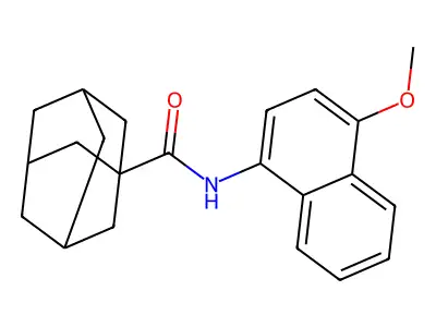 N-(4-methoxynaphthalen-1-yl)adamantane-1-carboxamide structure